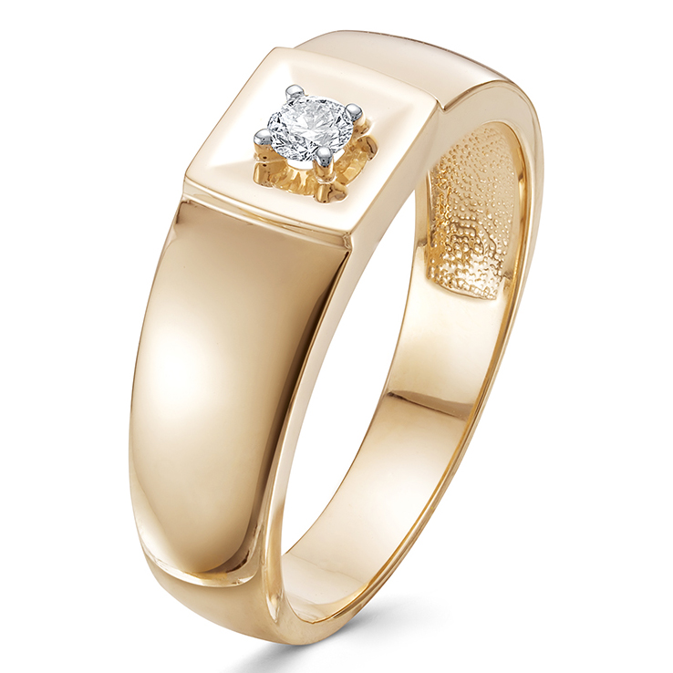 Кольцо, золото, бриллиант, 3109-110